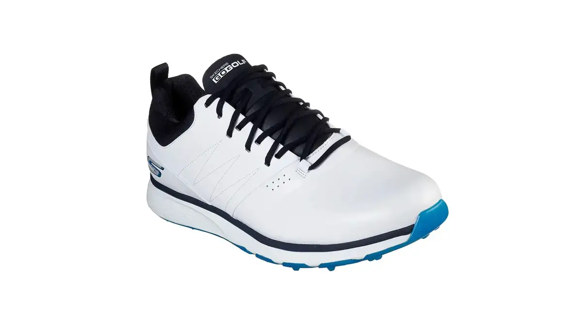 スケッチャーズ SKECHERS Men's Torque Waterproof Golf Shoe, Gray Blue Sole, 11 Wide - 2